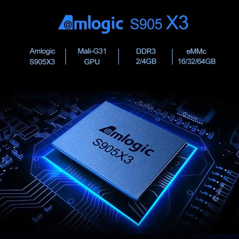 Android 9.0 X96 Air Smart TV Box, 4K Resolution 4GB RAM 64GB ROM, S905X3 Chip Quad Core 64-bit, 2.4Ghz+5Ghz WiFi HDMI2.0 USB3.0 Support TF Card