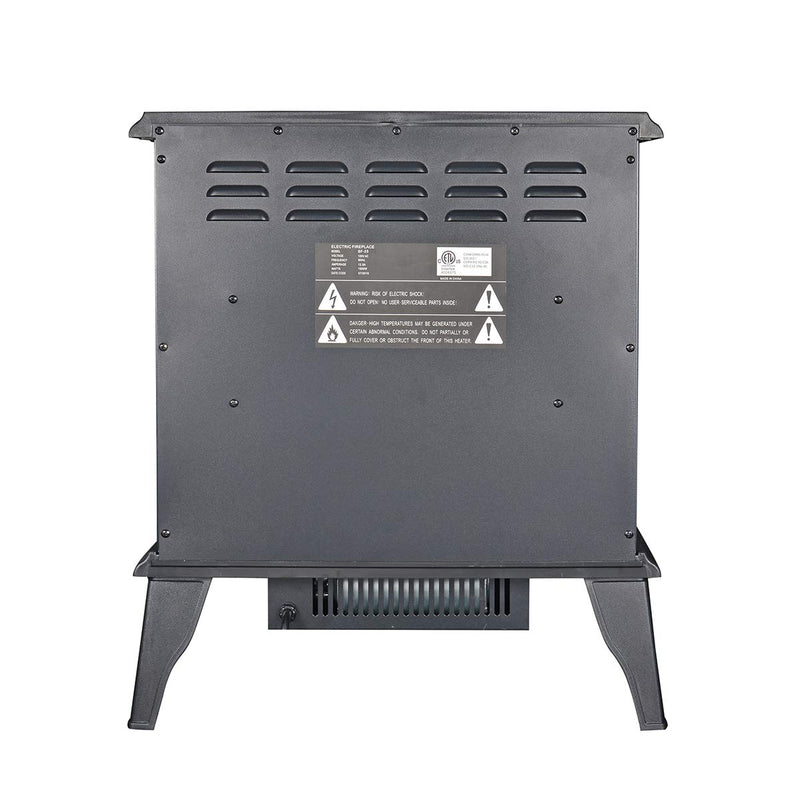 23" Electric Stove 3-Sided Open Design for Full View,Electric Fireplace with Dimmer Temperature Control