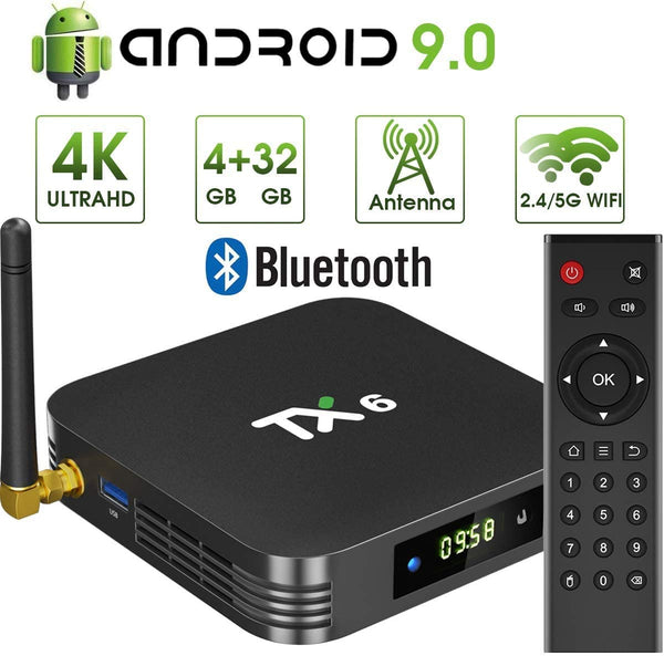 Upgrade TX6 Android 9.0 Smart TV Box H6 Quad Core USB 3.0 2.4G WiFi BT 4K HD H.265 Set Top Box 4K HD Network Smart Media Player