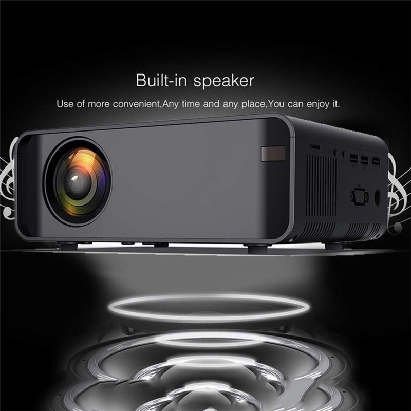 Wireless Projector with Synchronize Phone Screen, Dnyker Mini Video Projector, 4000 Lux,HD 1080p Supported,for Home Theater,Office (Black)