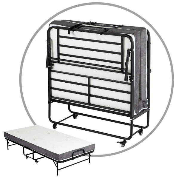 Portable Folding Bed with 5 Inch Memory Foam Mattress