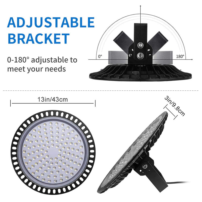 500W Super Bright Security Light Commercial Industrial Lighting High Bay Light 4 Pcs