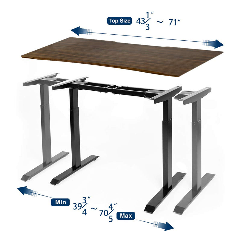 Electric Standing Desk Frame Motor Memory Preset Controller Black Dual