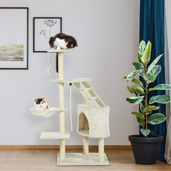 48 inchesMulti-Level Cat Tree Furniture Kittens Activity Tower (Free Gifts)