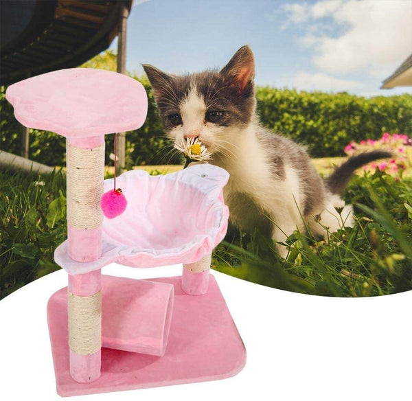 Stable Cute Sisal Cat Climb Holder Cat Tower Lamb Pink 28 inches
