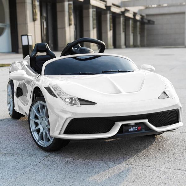Kids Electric Ride On Car with Remote Control White