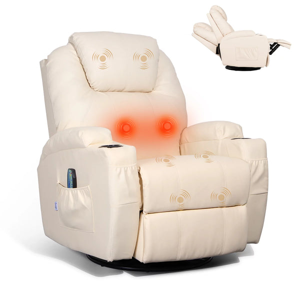 Elderly Massage Recliner Chair Vibration Heated Rocker Recliner