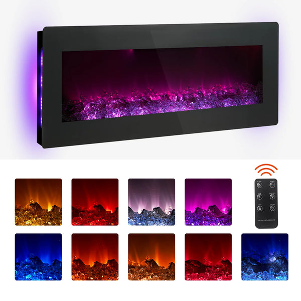 50'' Wall Mounted Electric Fireplace