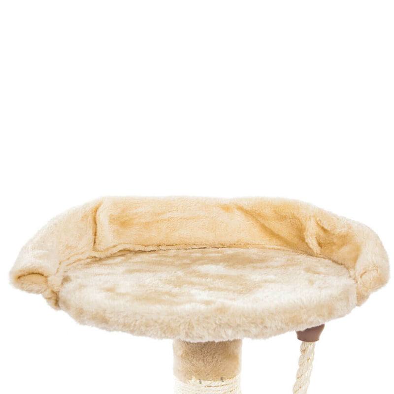 Solid Cute Sisal Rope Plush Cat Climb in Beige, 60 inches