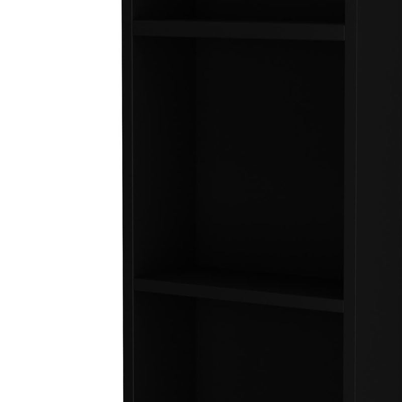 Standing MDF Barber Cabinet Black