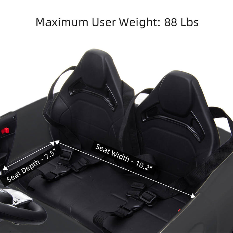 BENZ GT Ride On Car Dual Drive Remote Control Black