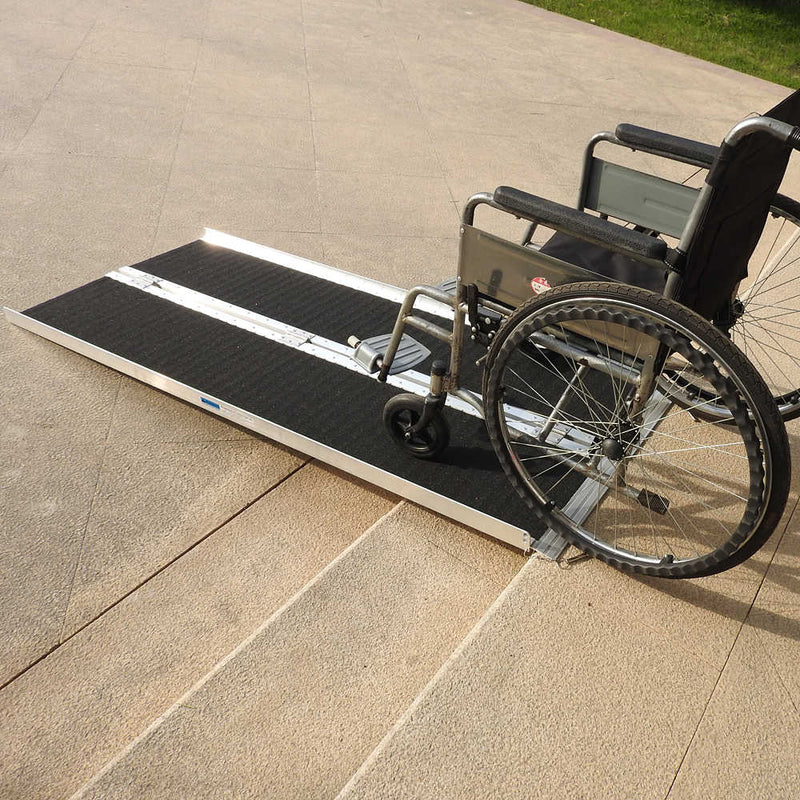6 Ft Home Corridor Aluminum Alloy Folding Ramp Black
