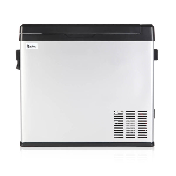 50L Compressor Touch Screen Car Refrigerator Stainless Steel Black