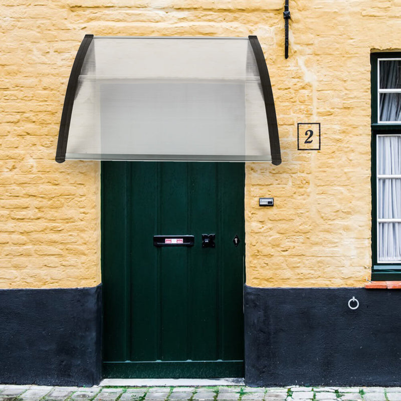 40" x 31" Front Door Awnings Canopies, Modern Polycarbonate Window Awning Cover, Patio Eaves Canopy Decorator