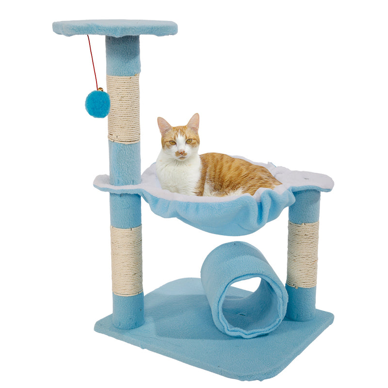 Stable Cute Sisal Cat Climb Holder Cat Tower Lamb Blue