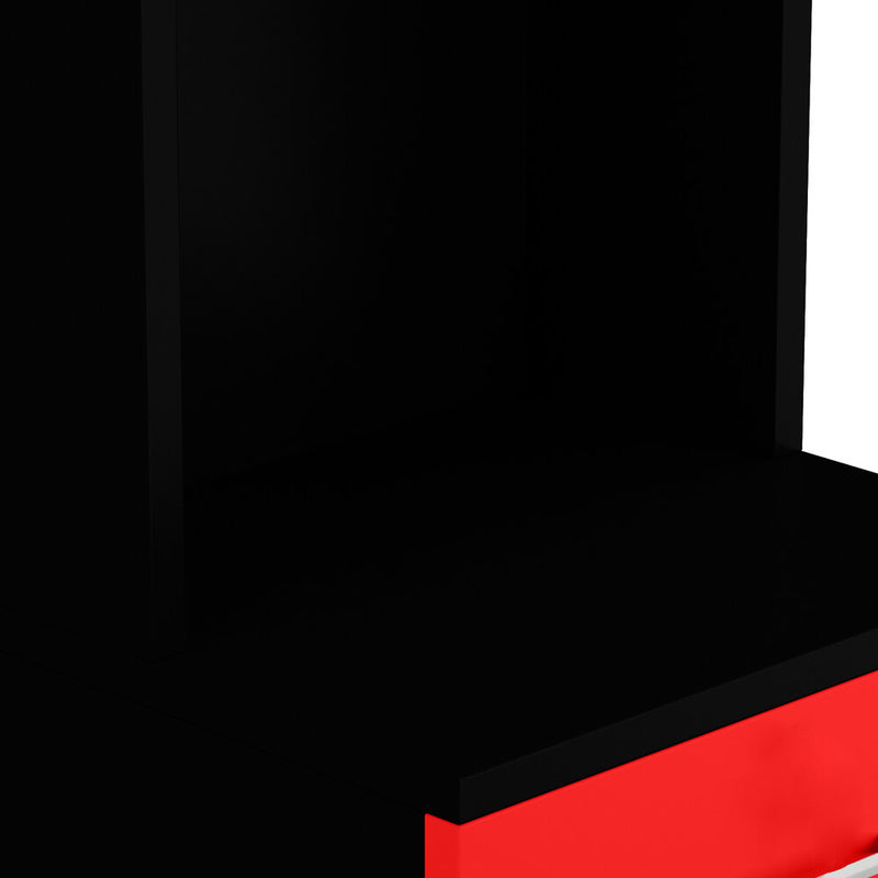 Standing MDF Barber Cabinet Black