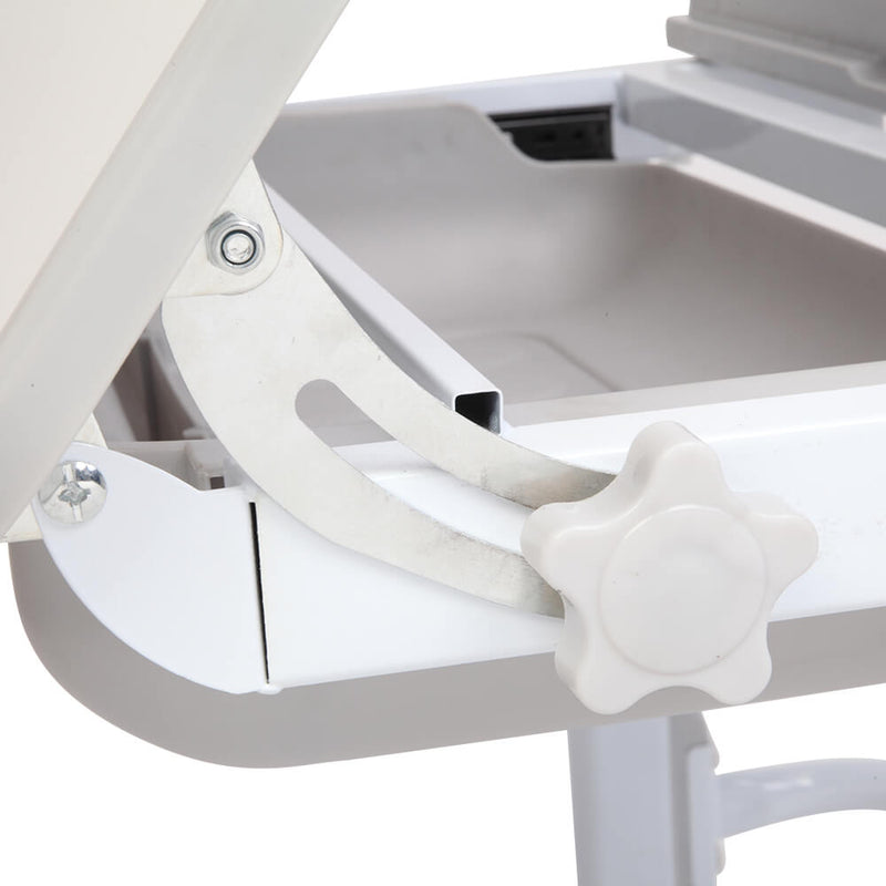 Lifting Table Can Tilt Children Learning Table and Chair Gray with Reading Stand