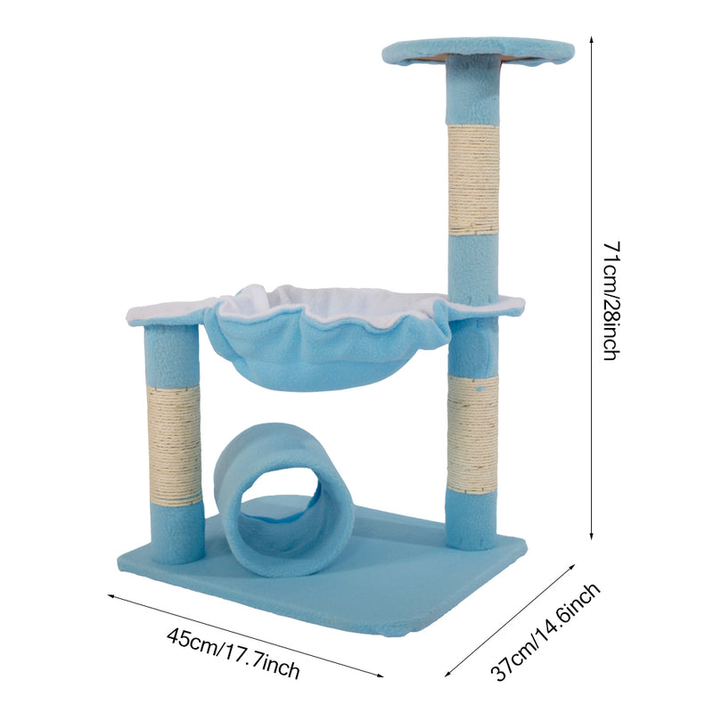Stable Cute Sisal Cat Climb Holder Cat Tower Lamb Blue