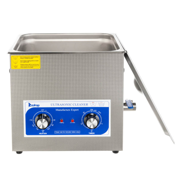 10L Commercial Ultrasonic Cleaner Large Capacity Stainless Steel with Heater and Digital Timer