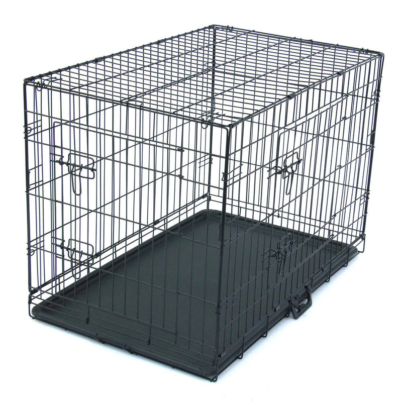 Pet Kennel Cat Dog Folding Steel Crate Animal Playpen Wire Metal 36"