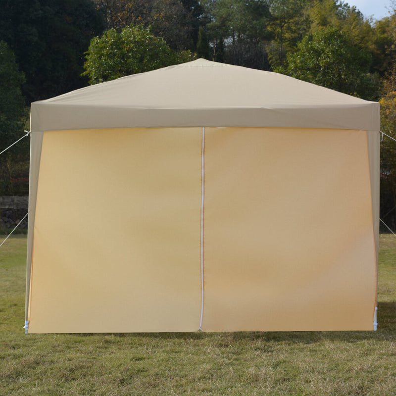 Homhum 10 x 10 ft Waterproof Canopy Tent Right-Angle with Carry Bag Khkai