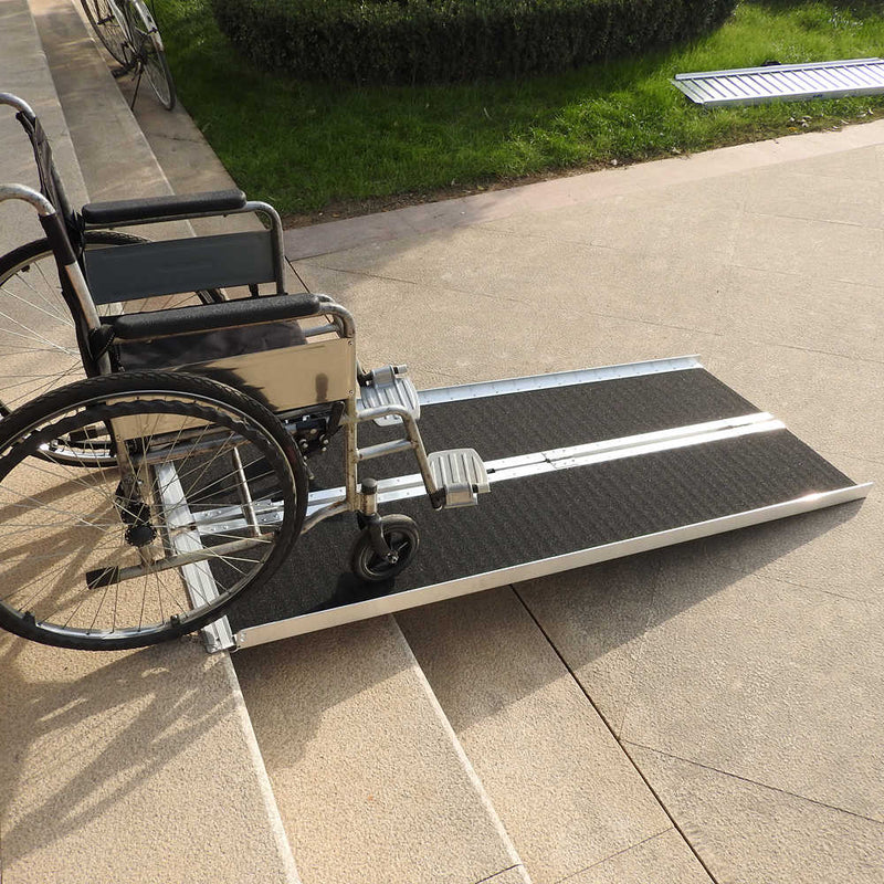 6 Ft Home Corridor Aluminum Alloy Folding Ramp Black