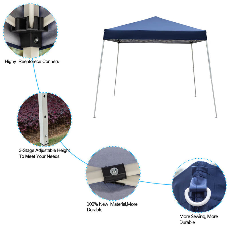 Homhum Outdoor Portable Canopies Tent 10 x 10 ft Blue