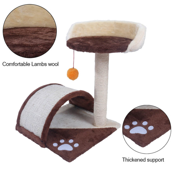 Sisal Hemp Cat Tree Brown 19 inches