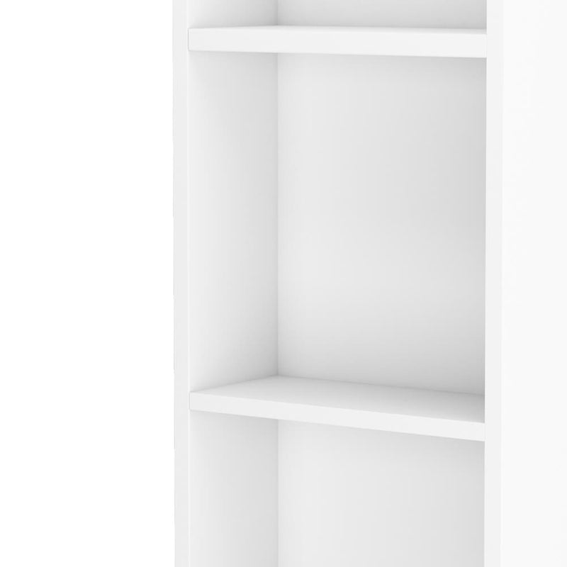 Standing 5 Compartments 1 Drawer 1 Door MDF Cabinet White