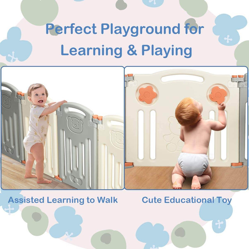 Baby 14 Panel Playpen Activity Centre Indoor Outdoor Playards Fence Safety Play Yard
