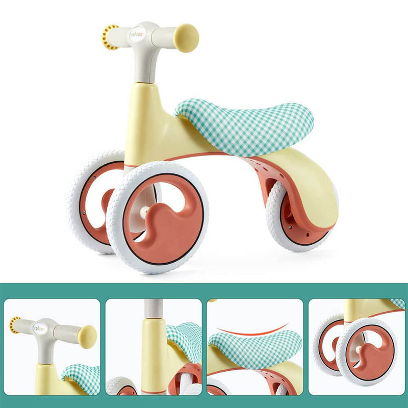 Baby Balance Bike, Adjustable Baby Bicycle Toddler Bike Yellow
