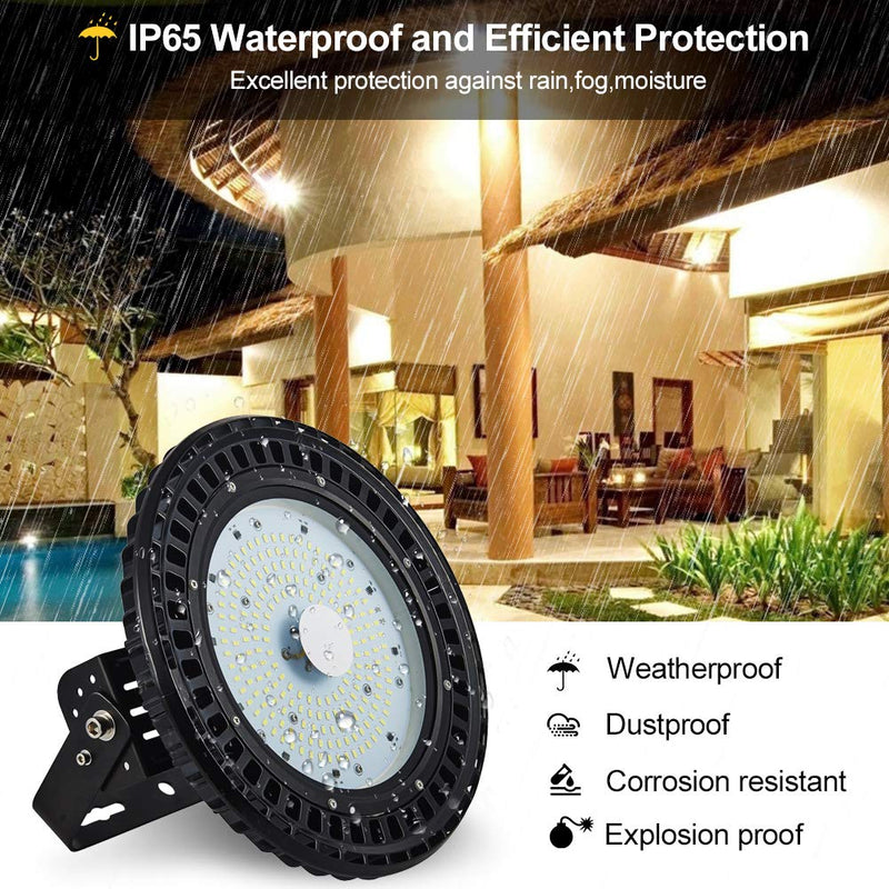 150W UFO LED High Bay Light Factory Warehouse Gym Lighting Industrial Lamp 4Pcs