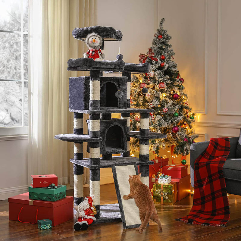 Multi-Level Cat Tree for Large Cats with Cozy Perches Stable 67 inches