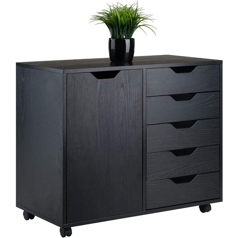 Wood Halifax Storage Filing Cabinet Black