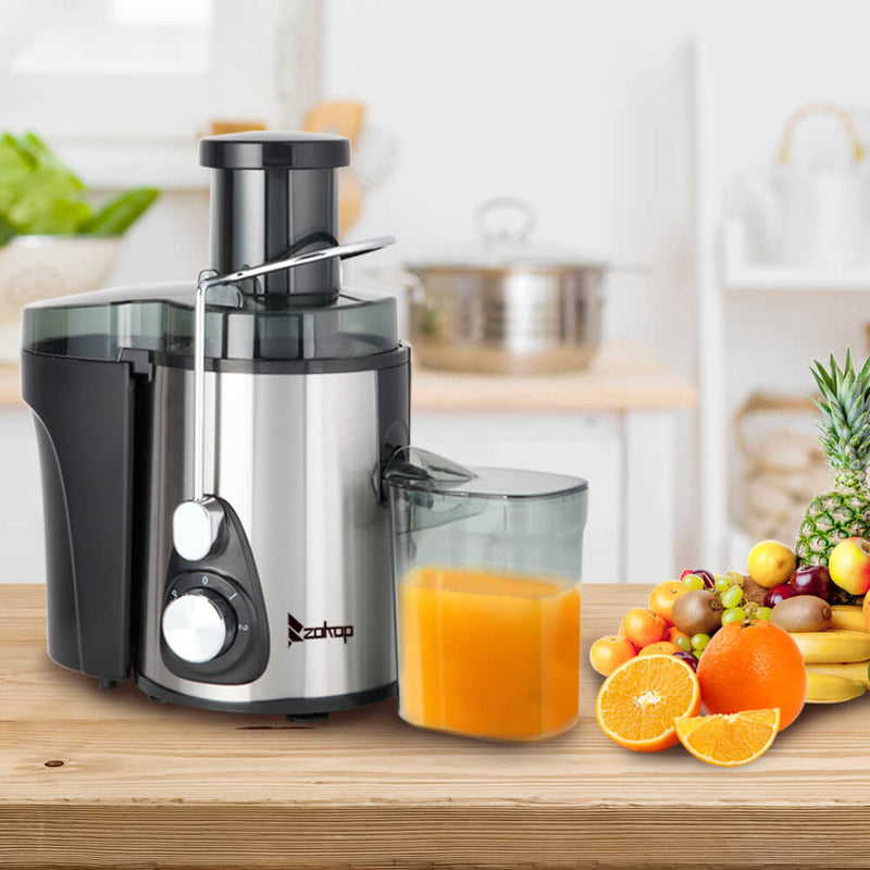 Large Caliber 600ML Juicer Machine Double Gear Easy to Clean Electric Juicer