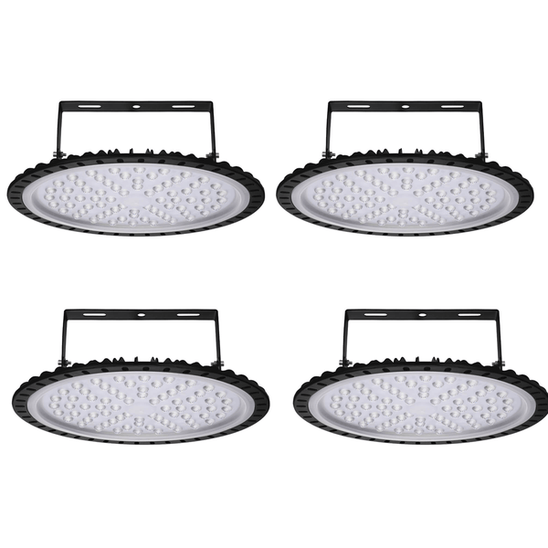 300W LED UFO Industrial Lamp Cold White LED High Bay Light Workshops Factory 4 Pcs