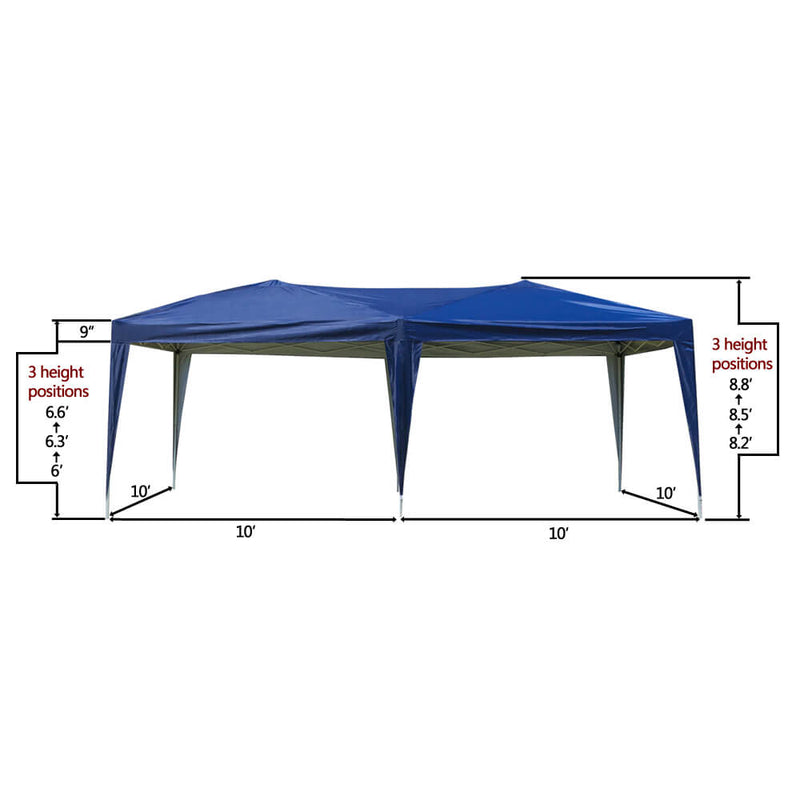 Homhum 10 x 20 ft Outdoor Camping Waterproof Folding Tent with Carry Bag Blue