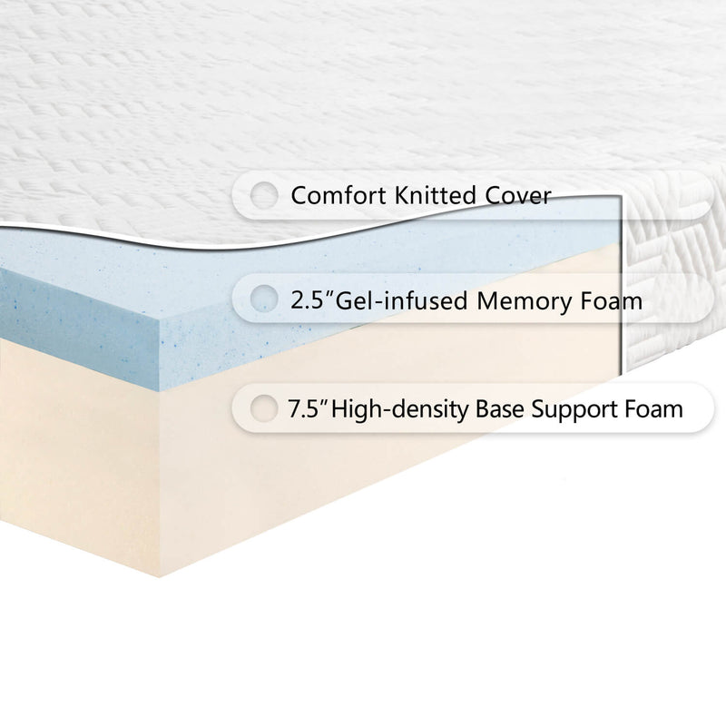 Two Layers Firm High Softness Cotton Mattress Twin Size