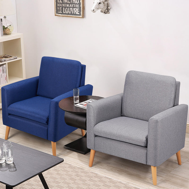 Modern Accent Fabric Chair Single Sofa Comfy Upholstered Arm Chair