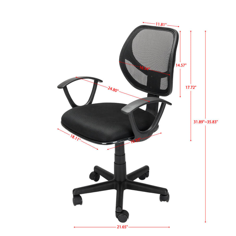 Home Office Chair Nylon Mesh Chair Black