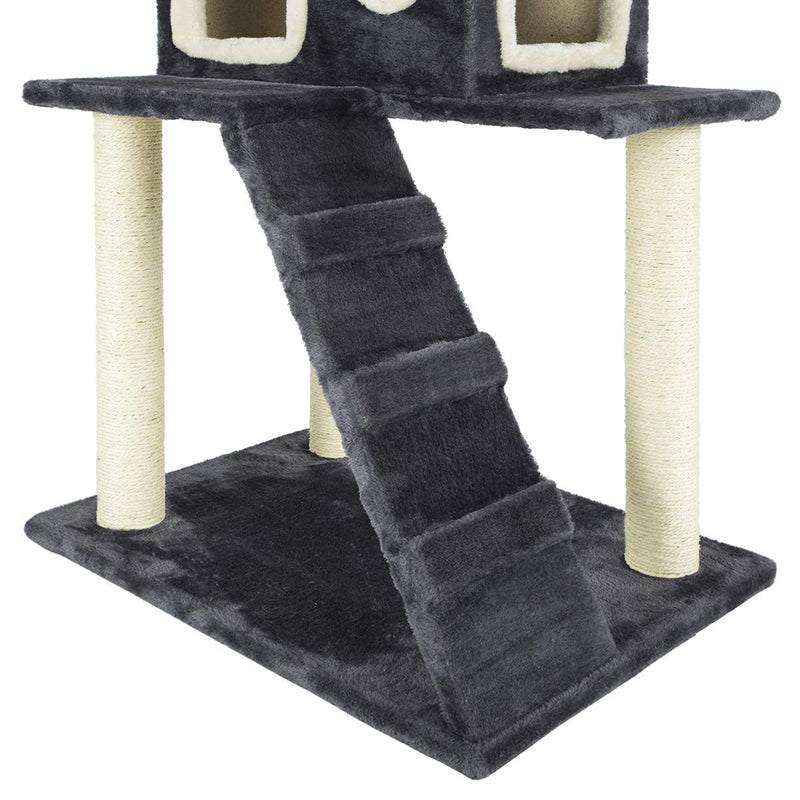 35 inches Cat Tree Play Condo Scratching Posts and Climbing Tree Furniture (Free Gifts)
