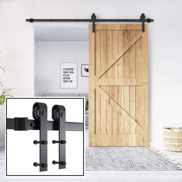 8ft Classic Barn Door Hardware Single Sliding Door Hardware Interior DIY Hardware