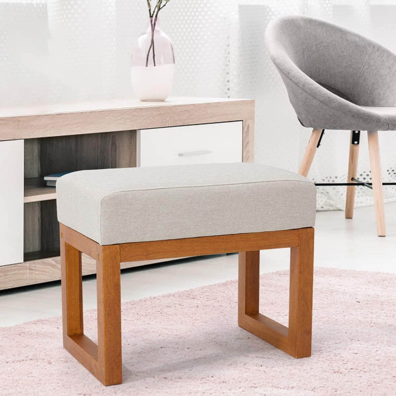 Home Ottoman Modern Upholstered Bench Linen Comfortable Foot