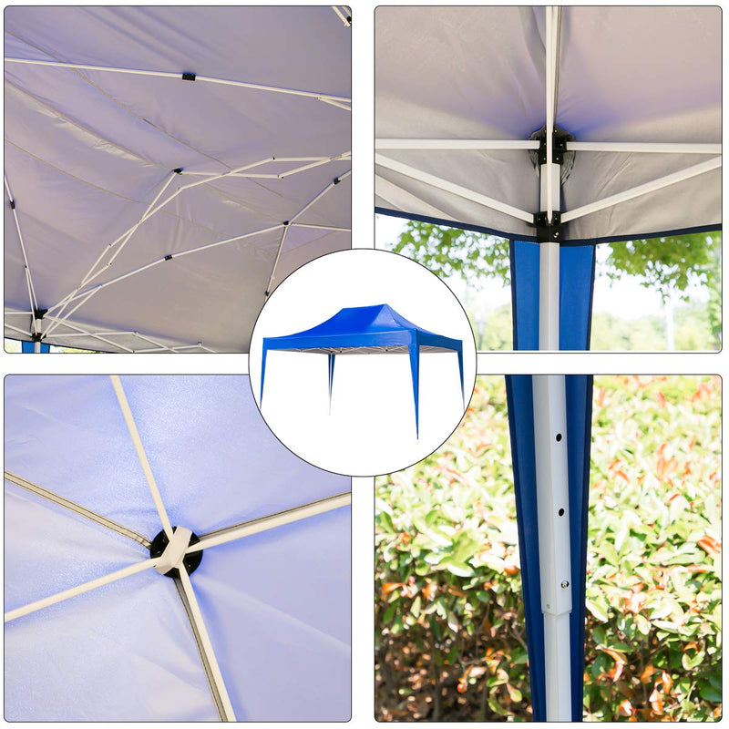 Outdoor Pop up Canopy Party Tent Gazebos 10 x 15 ft Blue