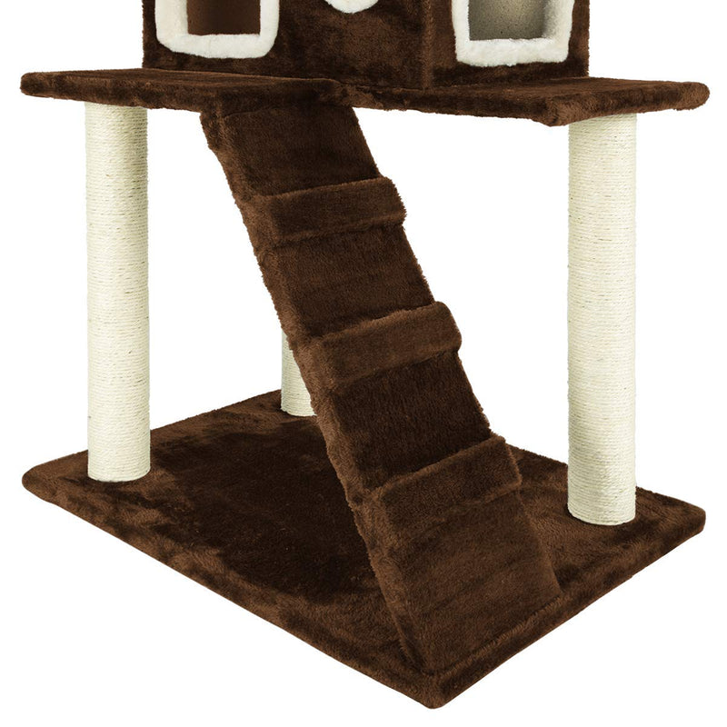 35 inches Cat Tree Play Condo Scratching Posts and Climbing Furniture (Free Gifts)