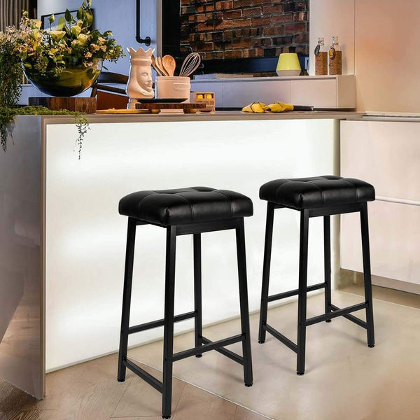 30inchs Counter Height Bar Stools with Faux Leather Cushion Set of 2