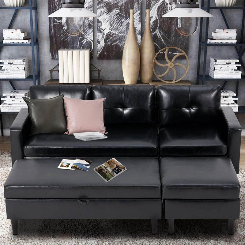Small black sectional with chaise deals