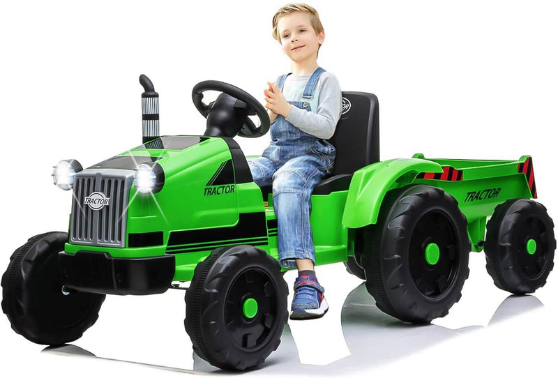 John Deere Ground Force Toy Tractor with Trailer For Kids Green