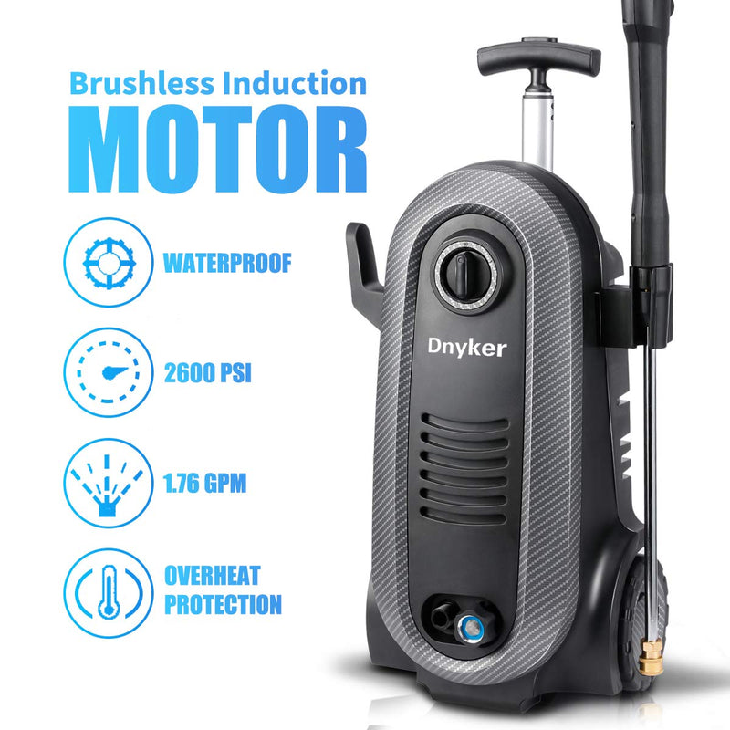 Electric Power Washer Brushless Induction Pressure Washer 5 Spray Tips