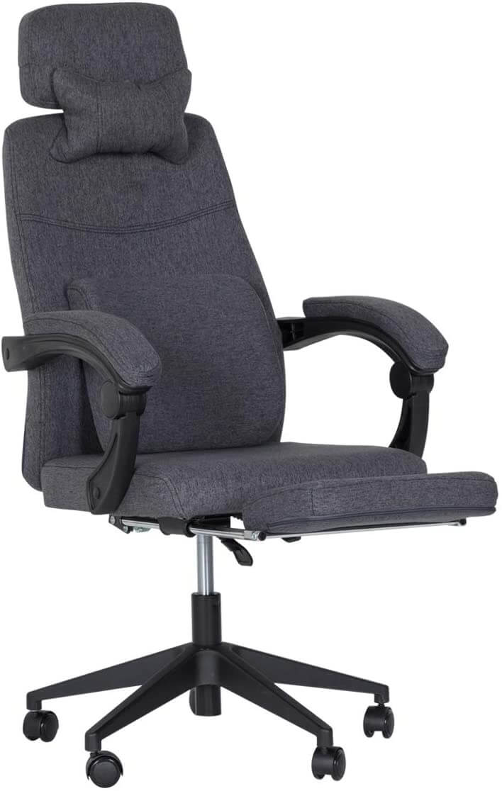 Ergonomic Office Chair, High Back Adjustable with Footrest and Headrest Desk Chairs with Flip Up Armrests and Lumbar Support, Dark Gray